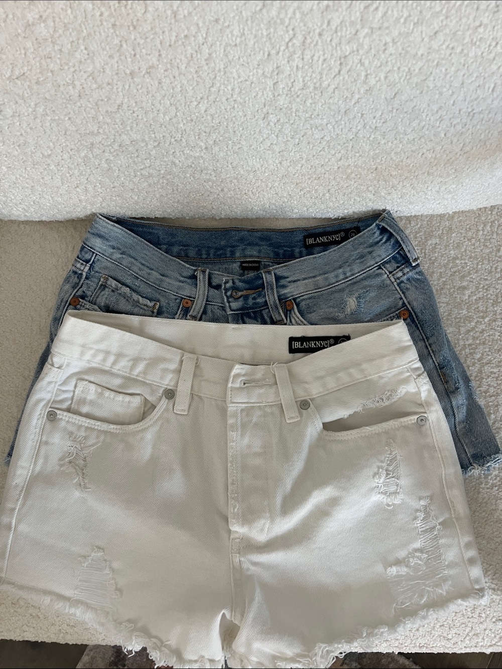 Blank NYC Distressed Denim Cutoff Shorts 2 pack